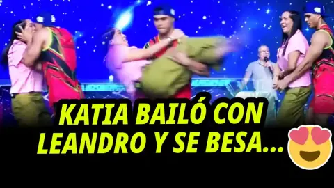 Katia Palma y Leandro se dieron un beso en eeg